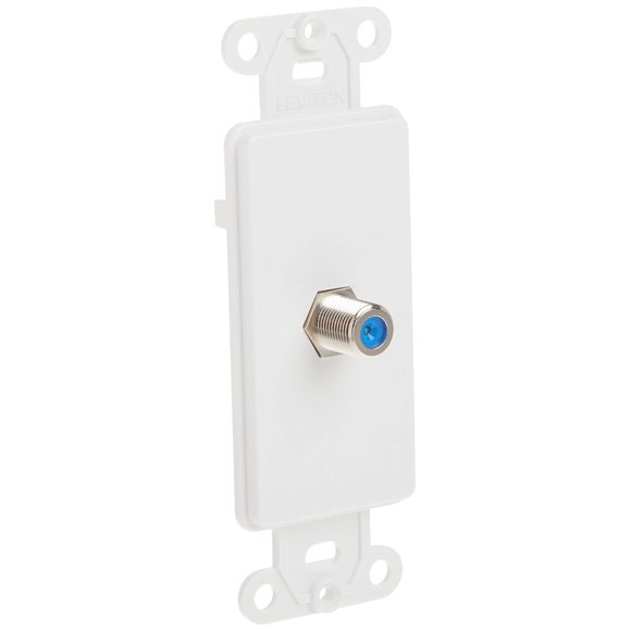 Inserto decorativo Leviton 40681-W con conector F, color blanco