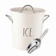 thumbnail image 1 of Cubo de Hielo Rae Dunn 3 L Blanco de Acero Inoxidable con Cucharón, 1 of 8