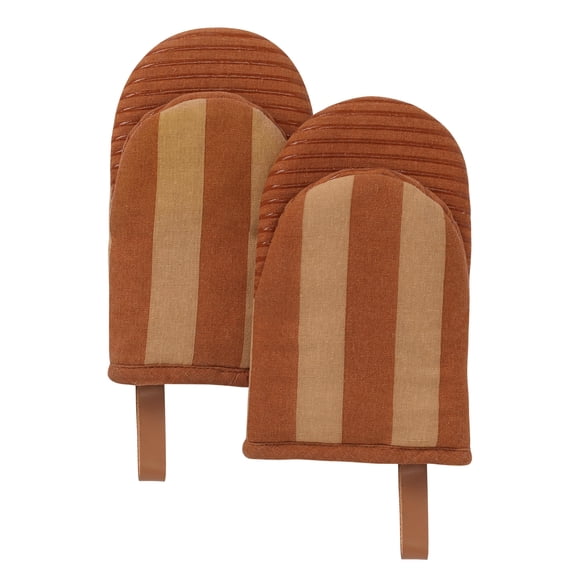 Guante de horno Folkulture 15 cm Marrón caramelo (2 piezas)