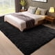 thumbnail image 3 of Alfombra Area Ophanie Shaggy negra para sala de estar, 240 x 300 cm, 3 of 6