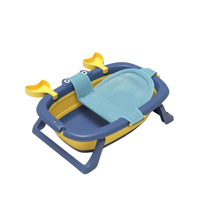 Importclick - Bañera Tina Bebé Plegable Malla Reforzada Cangrejo 20 L Azul