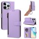 thumbnail image 1 of Funda con Billetera para [iPhone 16 Pro] con Bolsillo Zipper y Tarjetero Morado claro, 1 of 6