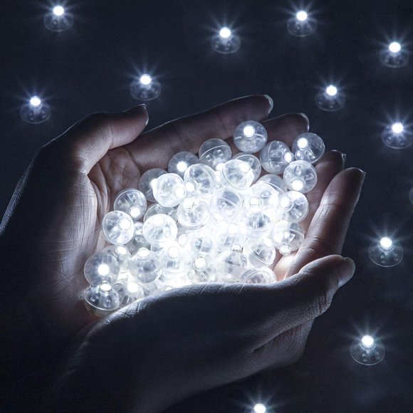 Luces de cadena FWYWNL 100 uds impermeables LED blanco