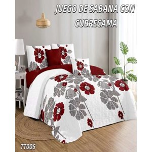 Genérico - Sabana Con Cubrecama Plaza Y Media