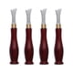 thumbnail image 1 of 4 Pcs Edge Creaser De Cuero herramienta De Cuero Profesional De 1 0 1 5 2 0 2 5mm herramienta De Mango De Madera Roja De Acero Inoxidable Edge Creaser Para Principiantes, 1 of 3