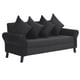 thumbnail image 2 of Sofa Lua 3c Felpa 20 Negro, 2 of 4