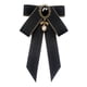thumbnail image 3 of Broche de cinta con pajarita, corbata para mujer, pajarita preatada, broche con lazo, corbata para camisa, corbata para uniforme, accesorios de ropa Negro, 3 of 5