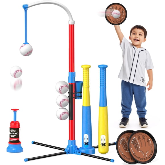 Set de pelota QDRAGON 4 en 1 para niños de 3 a 5 años con bola para lanzar y atrapar