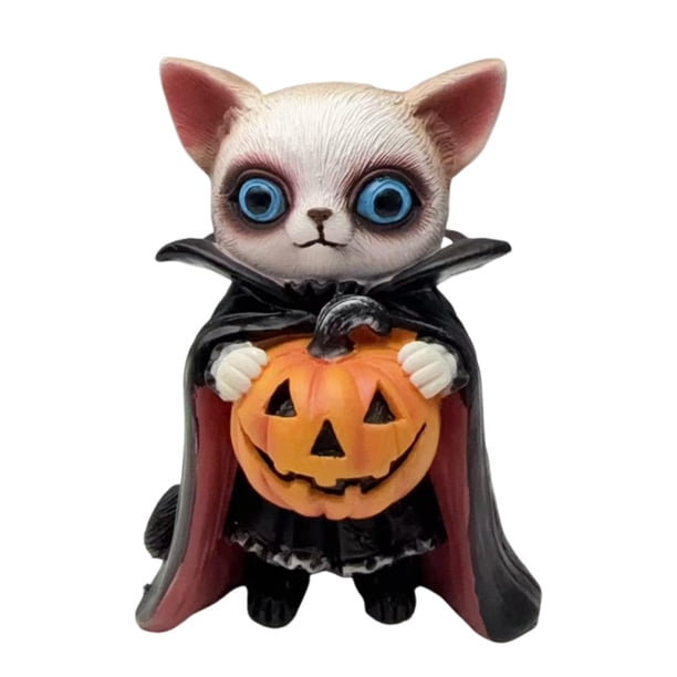 Estatua De Animal, Decoración De Mesa única, Decoración De Halloween Para Sala De Estar Interior, Hogar, 7 Cm X 6 Cm X 10 Cm, Gato