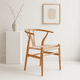 thumbnail image 2 of Silla Wishbone Madera y Hilo de cuerda - Natural, 2 of 7