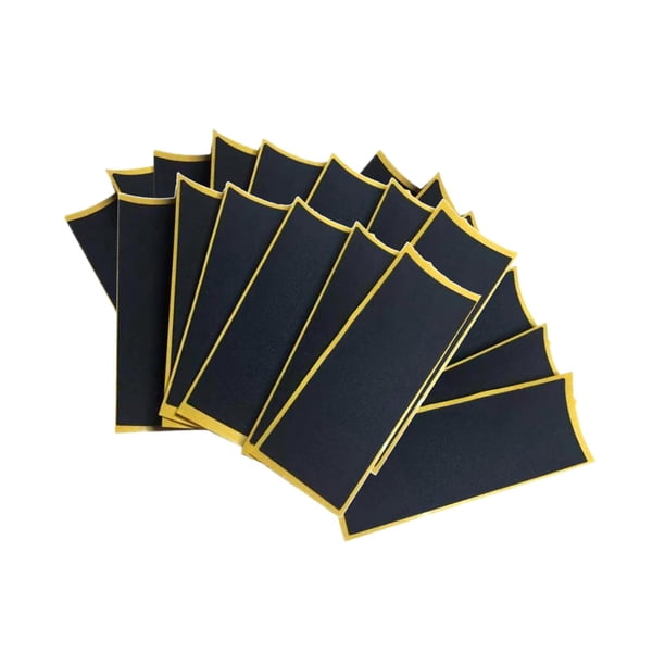 20 Piezas, Cinta Adhesiva Profesional para Cubierta de Diapasón, Cinta Adhesiva Antideslizante de Espuma para Monopatín, Pegatinas para Monopatín de D Negro