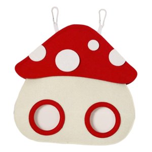 Ioensy - Bolsa De Heno Para Conejos, Dispensador De Comida Para Cobayas, Mascotas Pequeñas, Ardillas Y Setas Rojas.