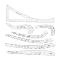 Magideal - Kit De Regla De Acrílica De 7 Piezas, Accesorios, Regla De Corte, Plantilla Para Manualidades De Ropa Multiusos, Regla Curva De Para