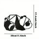 thumbnail image 1 of Metal Black Geometric Panda Outdoor Wall Art Decor Living Room Bathroom Bedroom Black Metal Wall Art Kitchen Patio Wall Sculpture, 1 of 2