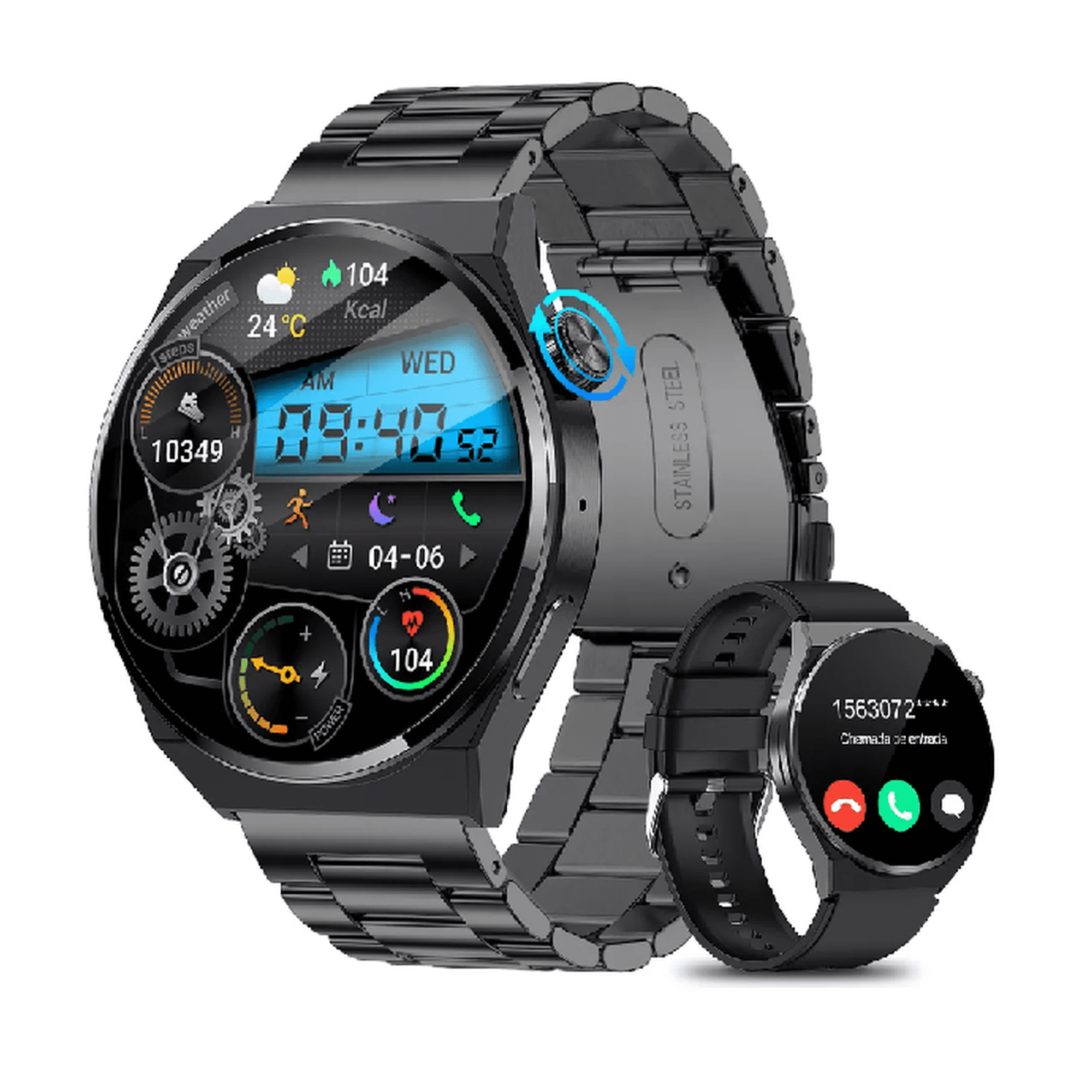 Genérico - Reloj Inteligente Hombre Mujer Smartwatch Llamada Bluetooth