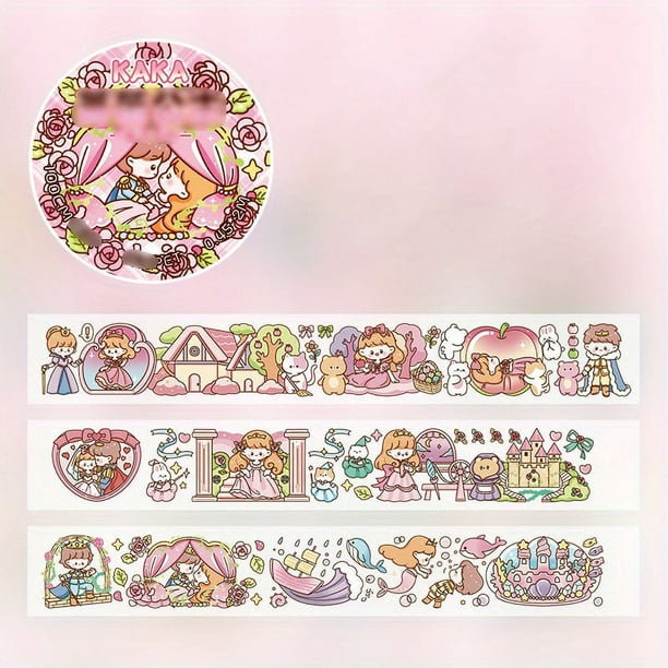 78.74inch Cartoon Cute Film Sticker PET Portable Journal Diary Water Cup Decoration Stationery Sticker