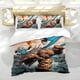 thumbnail image 5 of Los Cuatro Fantásticos Conjunto de sábanas temático, trío de piezas, cómodo y amigable con la piel, diseño único, regalo de decoración para el hogar para familiares, amigos y fans,173cm *218cm, 5 of 6