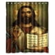 thumbnail image 1 of Cortina de ducha con ganchos para baño, diseño de la Biblia, Jesús, amor a Dios, tamaño 60 x 72 pulgadas, 1 of 3