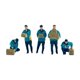 thumbnail image 1 of Figuras De Hombres De Entrega En Miniatura A Escala 1/64, 5 Uds., Realistas Para Escena DIY, 1 of 3