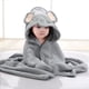 thumbnail image 3 of Toalla y Capa para Baño de Algodón Extra Suave Con capucha Elefante Gris para Bebés y Niños, 3 of 6