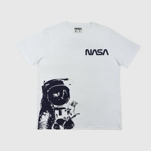 Polera Hombre Cool Blanco Nasa