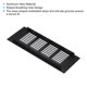 thumbnail image 4 of Uxcell 8"x3" Cubierta de Ventilación Rectangular Rejilla de Puerta Cubierta de Ventilación con Lamas con Tornillos para Gabinete Negro, 4 of 6