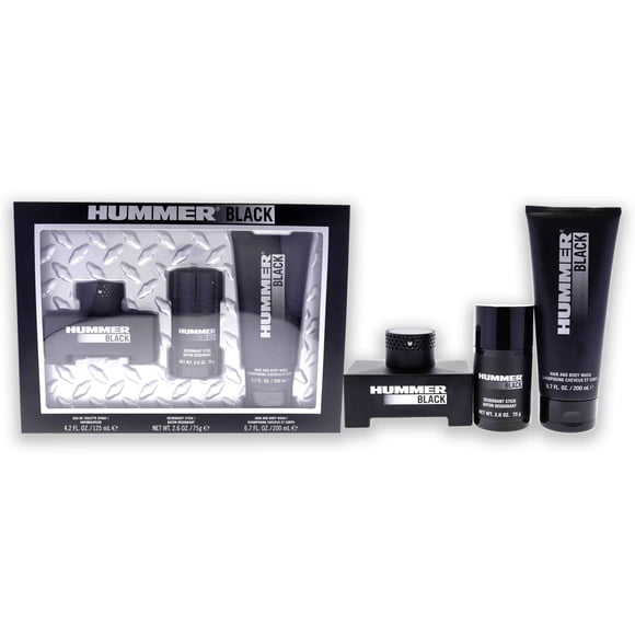 Perfume Hummer Hummer Black para hombre EDT 125 mL, set de regalo de 3 piezas