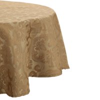 Sueño Blanco - Mantel Redondo Flor De Lis Café