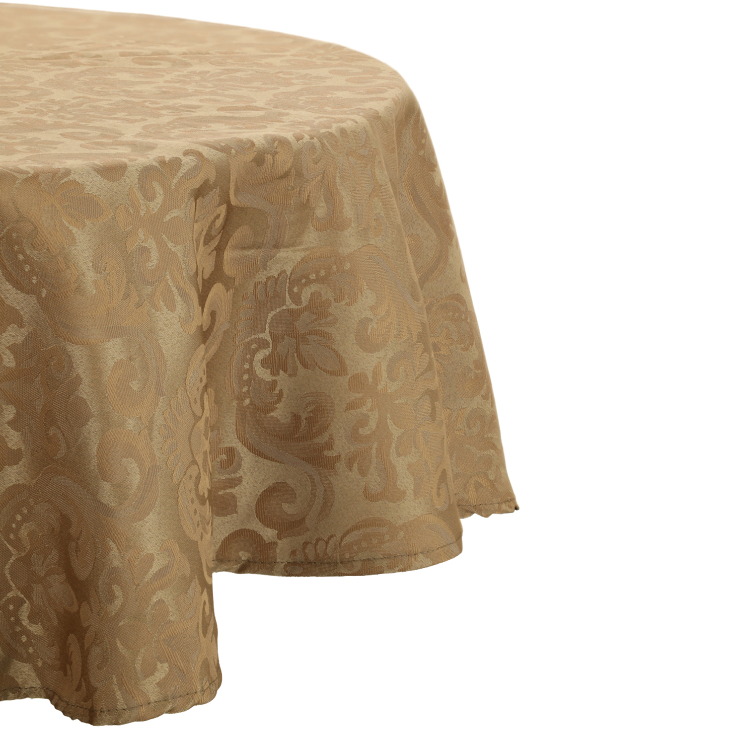Sueño Blanco - Mantel Redondo Flor De Lis Café