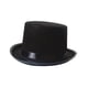 thumbnail image 2 of Sombrero De Copa Negro Gorro Funky De Mago Fedoras Para Discoteca, Carnaval, Halloween L Para Adultos, 2 of 2