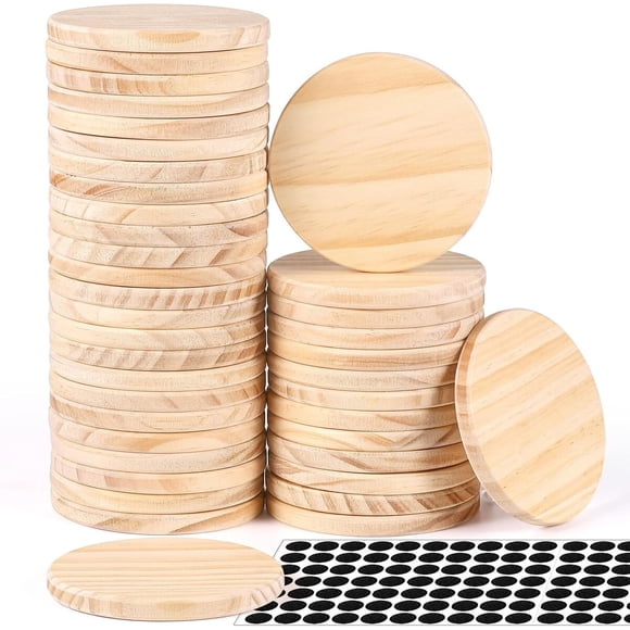 Posavasos Madera Us231 10cm Redondo 42 Piezas Sin Barniz
