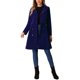 thumbnail image 2 of INSPIRE CHIC Abrigo de Mujer de Terciopelo Línea A Doble Botonadura Cuello Mao Abrigo de Invierno de Longitud Media Talla M Azul Oscuro, 2 of 6