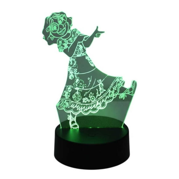 Lampara Ilusion 3D Encanto Mirabel de 7 colores, Base touch