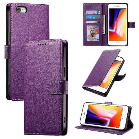 Foxdock - Funda Para Iphone 7/8– Cuero Premium, 3 Ranuras Para Tarjetas, Protección Contra Impactos