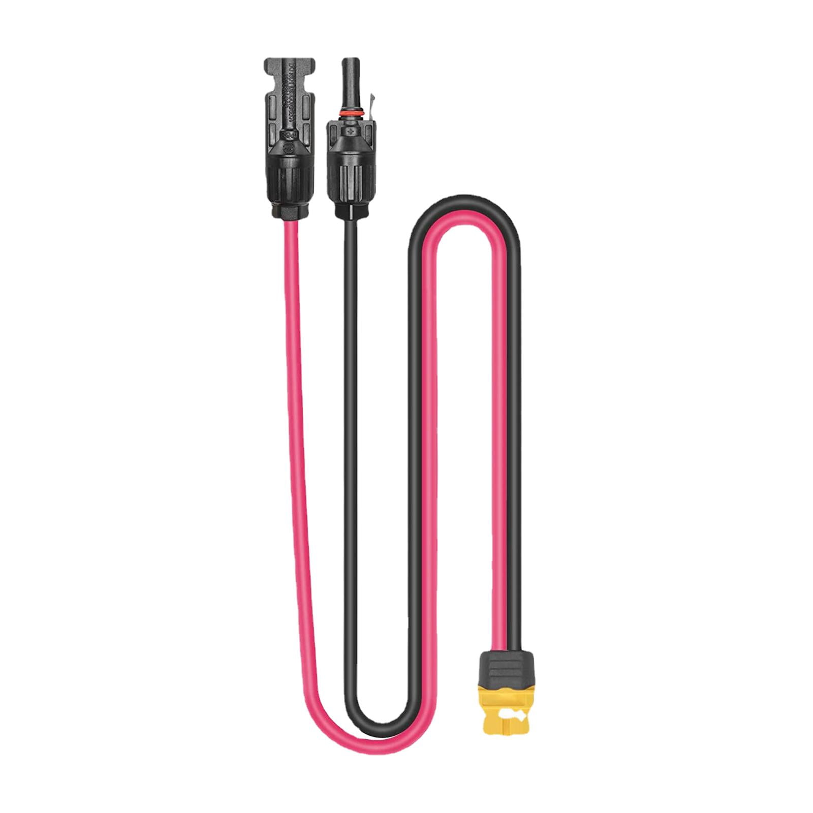 Magideal - Cable De Carga Solar Portátil 12awg Extensión Dual Xt60 Arnés Adaptador Conector Macho Hembra Para Generador De Estación De Energía Paquete De Batería