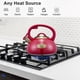 thumbnail image 3 of Tetera LUXGRACE 2,2 L con silbato, para cocina, rojo, 3 of 6