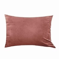 Genérico - Pack De 2 Fundas Terciopelo Liso 30X50 Cm Palo Rosa