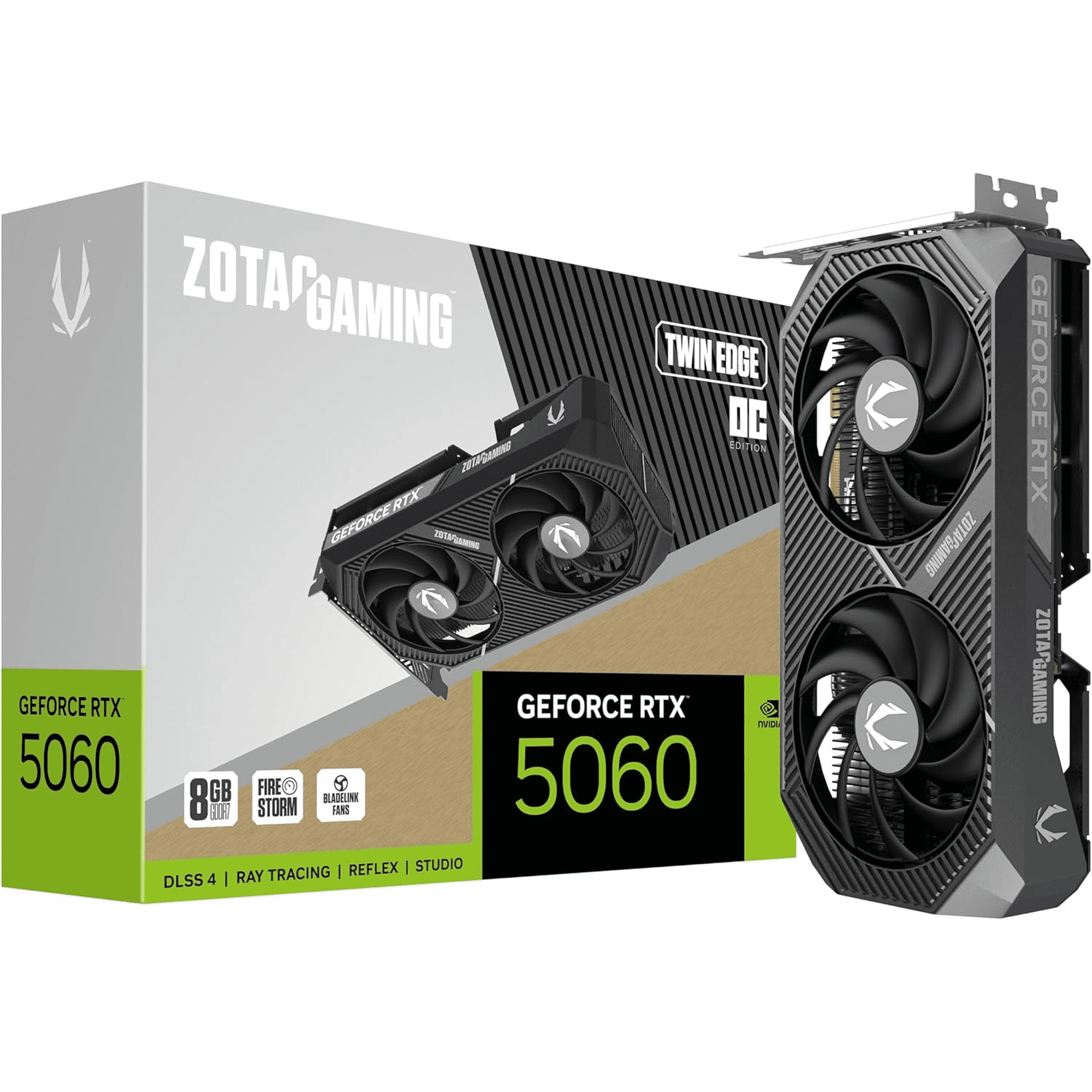 Tarjeta De Video Zotac Gaming Nvidia Geforce Rtx 5060 Twin Edge Oc 8gb Gddr7, 128-bit, 28 Gbps