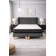 thumbnail image 4 of Cama Europea 2 Plazas  Modelo DreamLux Tapizado en Lino Gris Oscuro con Respaldo Lineal  y Colchón Pillow Top, 4 of 8