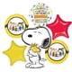thumbnail image 1 of Ramo de globos Anagram Snoopy Peanuts cumpleaños 6 piezas, 1 of 7
