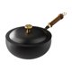 thumbnail image 4 of Wok Antiadherente, Olla Para Sopa Hirviendo, Wok De Fondo Plano Para Acampar, Dormitorio, Hogar, 24 Cm De Diámetro, 4 of 5