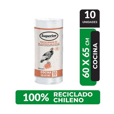 Bolsa De Basura Pequeña Cocina 60X65 Cm 10 Un Superior