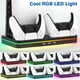thumbnail image 4 of Estación de Enfriamiento para Consola PS5 Slim, con 2 Ventiladores de Enfriamiento y Soporte de Carga para 2 Controladores, Luz RGB y Soporte para Auriculares para PS5 Slim Edición Disc & Digital, 4 of 7