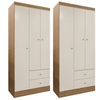 Movelaria - Combo 2 Closet Versa 3 Puertas Off White K32X2