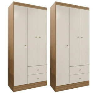 Movelaria - Combo 2 Closet Versa 3 Puertas Off White K32X2