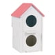 thumbnail image 1 of Doble Agujero Pet Bird Parrot Eclosión Cría Caja Nido Casa Rosa, 1 of 5