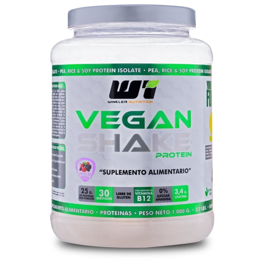 Suplemento Alimentario Vegan Shake Frutos Del Bosque 1 kg Winkler nutrition