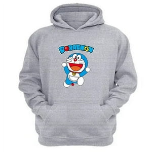 Genérico - Polerón Canguro Doraemon Gris Claro Talla Xs Unisex