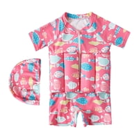 Ioensy - Niños Flotabilidad Traje De Baño Chaleco De Natación Flotación Poliéster Niñas Traje De Baño Tamaño 100 Rosa
