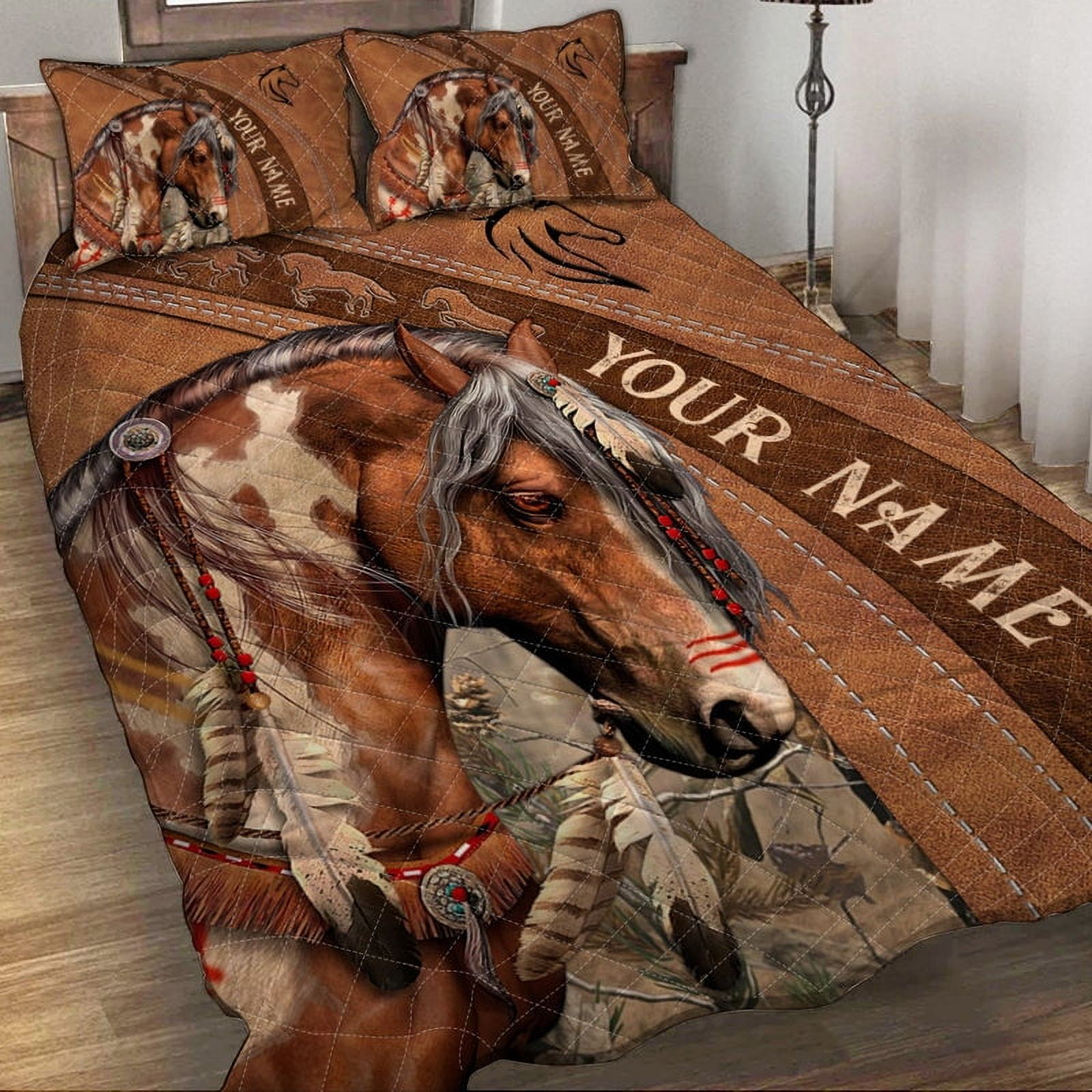Milsleep - Love Horses - Juego De Edredón Personalizado De Caballos